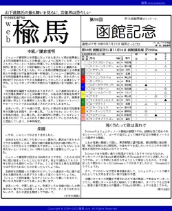 web楡馬 通巻407号 函館記念号